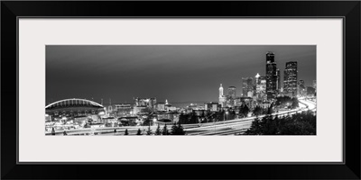 Panoramic Seattle Skyline at Dusk