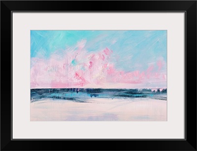 Pink Sunset Over the Shore I