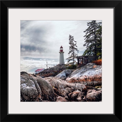 Point Atkinson Lighthouse And Rocky Shore, Vancouver, British Columbia, Canada