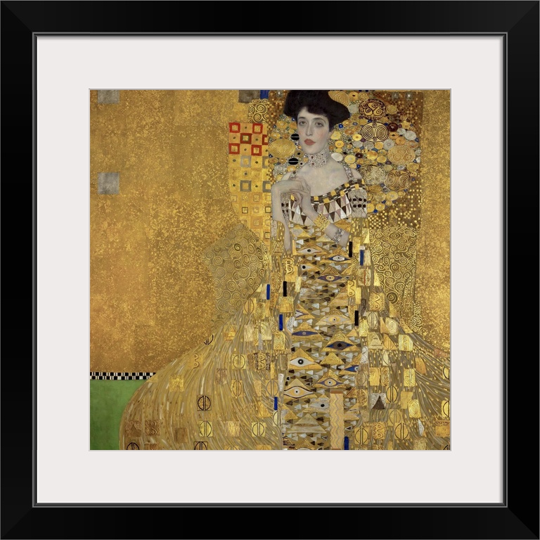 Gustav Klimt's Portrait of Adele Bloch-Bauer I (1907) famous painting.