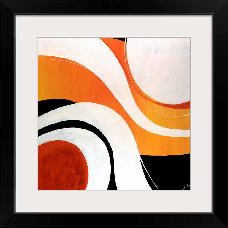 Large wall painting of a mix of color swirls.