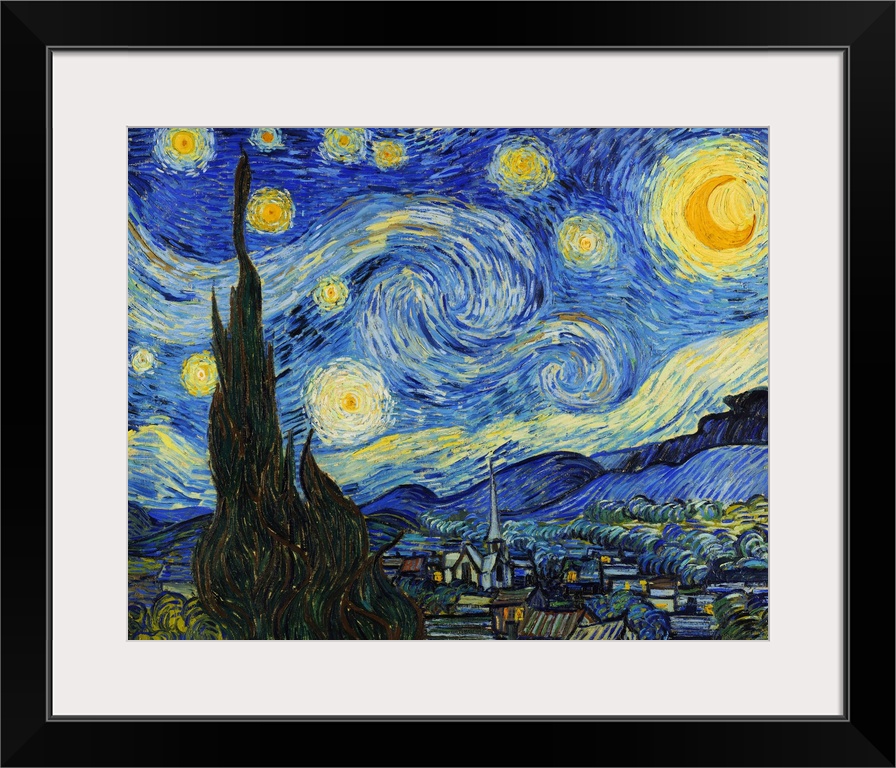 The Starry Night (1889) by Vincent Van Gogh.