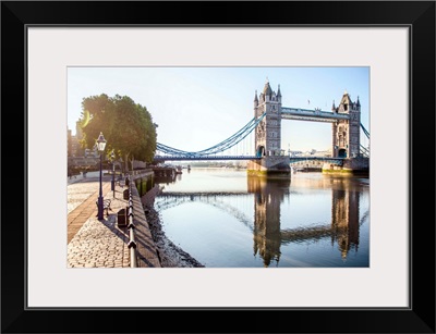 Tower Bridge Reflections On River Thames, London, England, UK