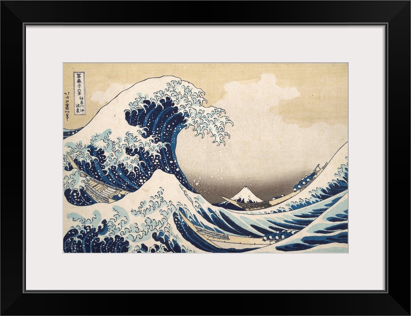 The breathtaking composition of this woodblock print, said to have inspired Debussys La Mer The Sea and Rilkes Der Berg Th...