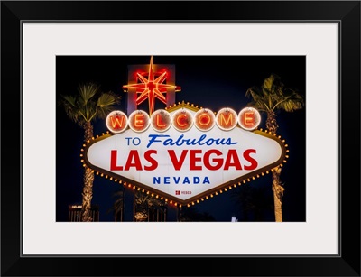 Welcome to Fabulous Las Vegas Nevada Sign at Night