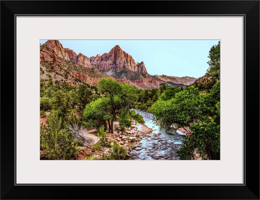 Landscape photograph of Zion National Park with the Virgin River.