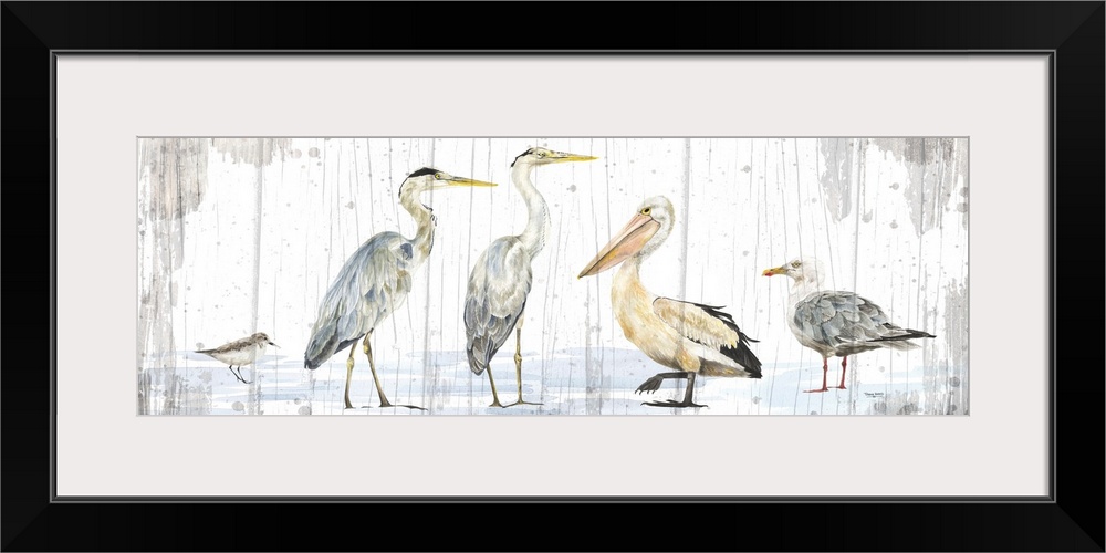 Birds of the Coast Rustic Panel