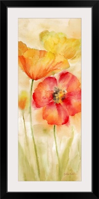 Watercolor Poppy Meadow Spice Panel I