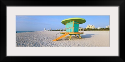 Art Deco style lifeguard hut, South Beach, Miami Beach, Miami, Florida, USA