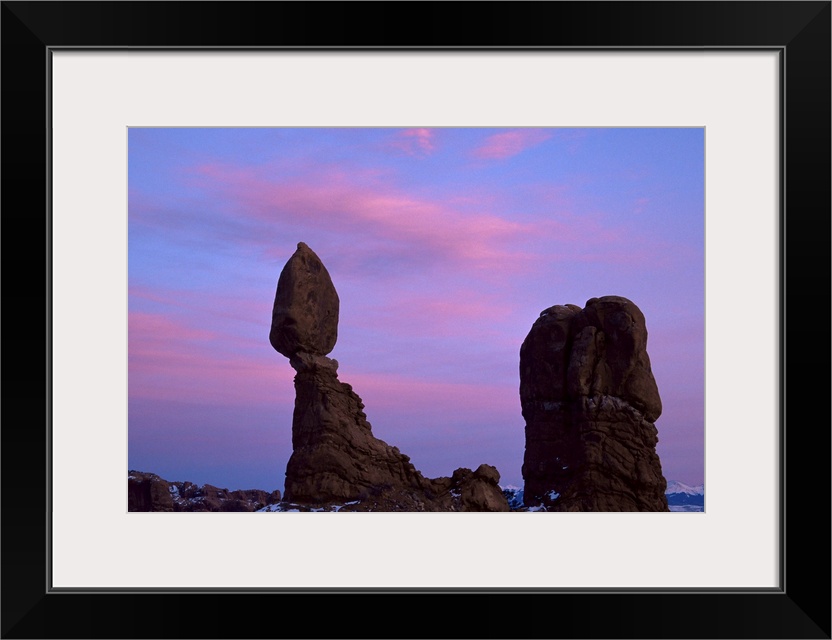 Balanced Rock at dusk, Arches National Park, Utah