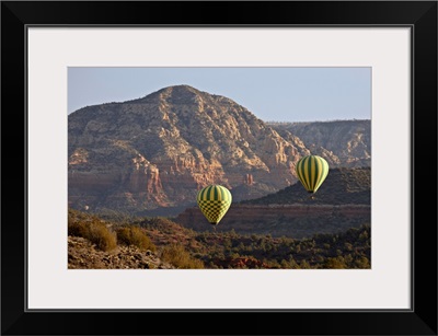 Ballooning among red rock formations, Coconino National Forest, Arizona