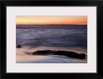 Beach at sunset in La Jolla, San Diego County, California