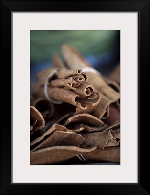 Cinnamon sticks at the market, Fort de France, Martinique, Caribbean