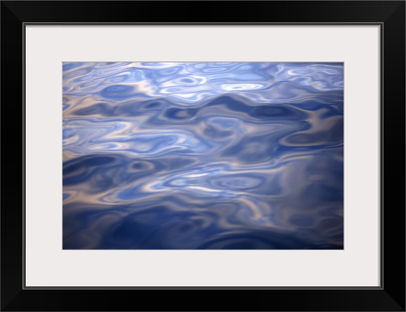 Clouds reflected in calm water, Arctic, Polar Regions