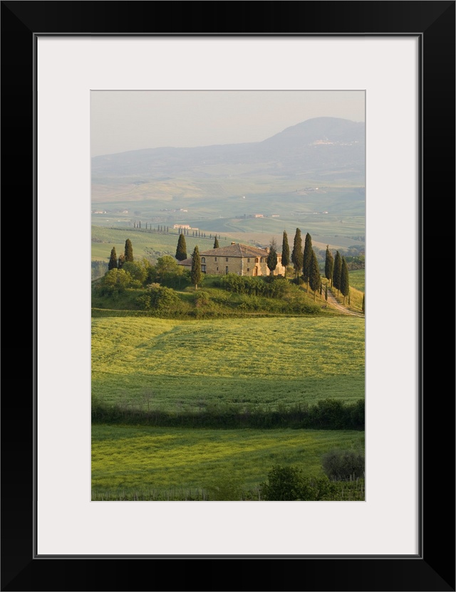 Country house, Il Belvedere, San Quirico d'Orcia, Val d'Orcia, Tuscany, Italy