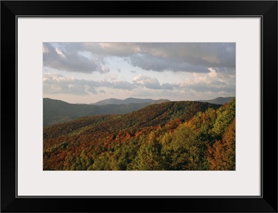 Earling morning landscape, Blue Ridge Parkway, North Carolina, USA