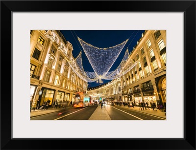 Festive Christmas lights in Regent Street in 2016, London, England