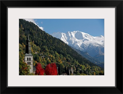 French Alps In Autumn, Baroque Church, France