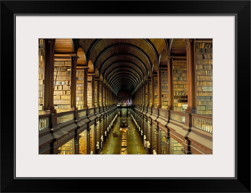 Gallery of the Old Library, Trinity College, Dublin, County Dublin, Eire (Ireland)