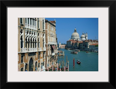 Grand Canal, Santa Maria Della Salute church in the background, Venice, Italy