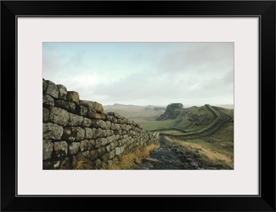 Hadrian's Wall, towards Crag Lough, Northumberland England, UK