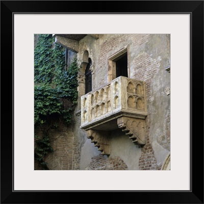 Juliet's balcony, Verona, Veneto, Italy, Europe