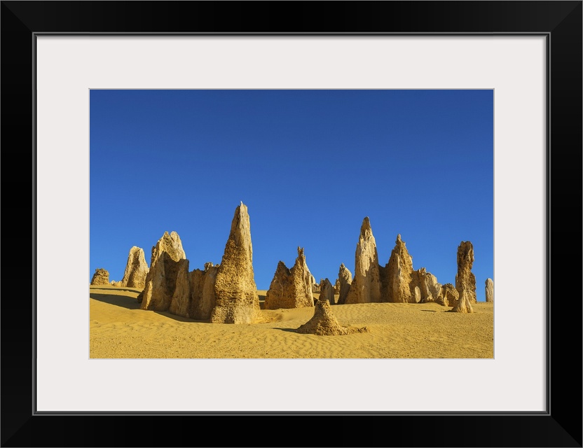 Pinnacles, rare limestone formations, dated around 30000 years old, Nambung National Park, Western Australia, Australia, P...