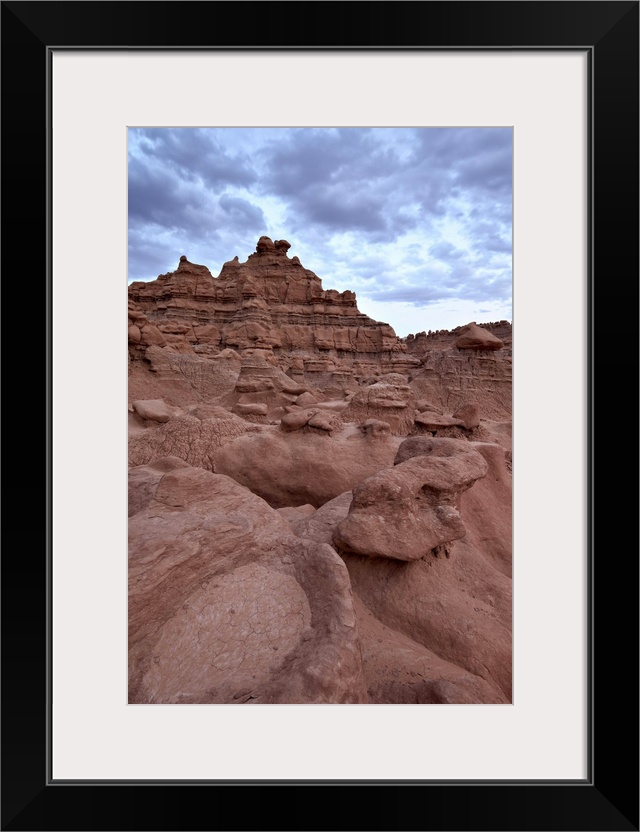 Red rock badlands at dusk, Goblin Valley State Park, Utah, USA