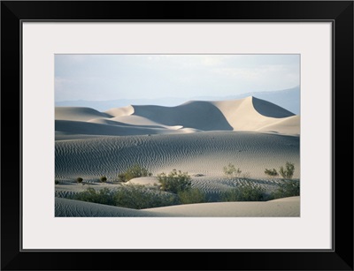 Sand dunes on valley floor, Death Valley, California, USA