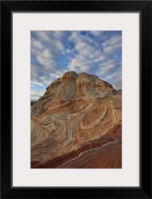 Sandstone hill with swirly layers, White Pocket, Arizona, USA