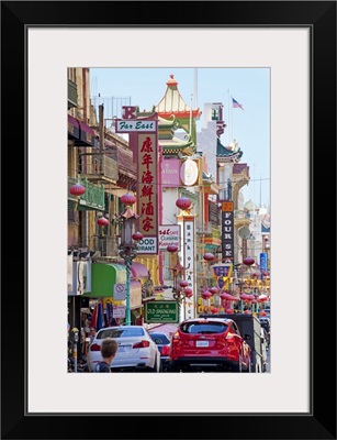 Street scene in China Town section of San Francisco, California