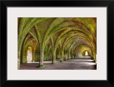 The Cellarium, Fountains Abbey, North Yorkshire, Yorkshire, England, UK