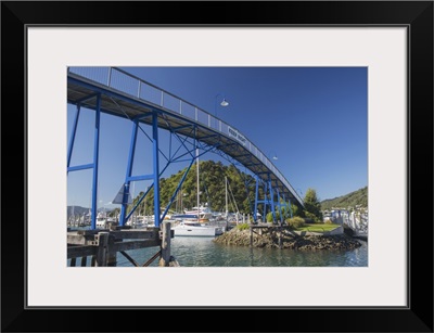 The Coathanger Bridge spanning the marina, New Zealand