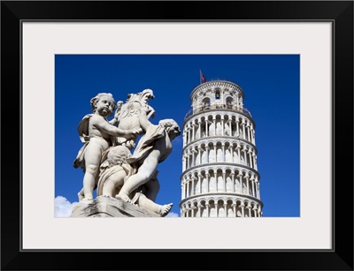 The Leaning Tower of Pisa, Fontana dei Putti, Piazza del Duomo, Pisa, Italy