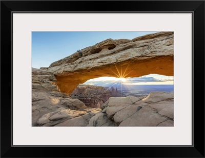 The Sun Is Rising Under Mesa Arch, Canyonlands National Park, Moab, Utah