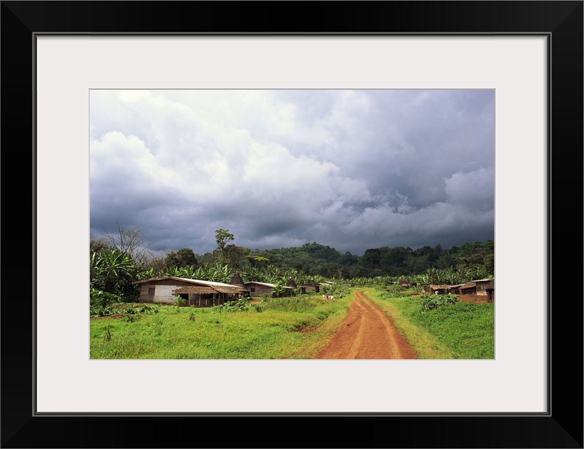 Typical village in western Cameroon, Africa