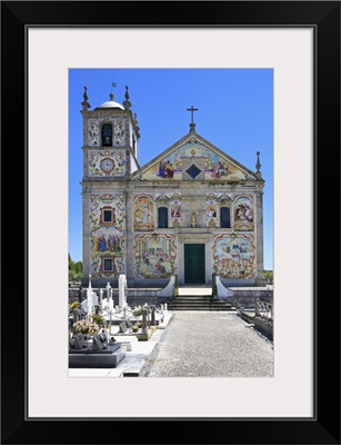 Valega Main Church, Facade Covered With Colorful Azulejos, Valega, Beira, Portugal