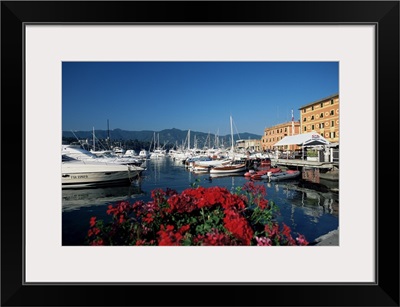 View across the harbour, Santa Margherita Ligure, Portofino Peninsula, Liguria, Italy