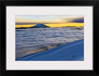 View from Volcan Cotopaxi, highest active volcano in the world, Ecuador