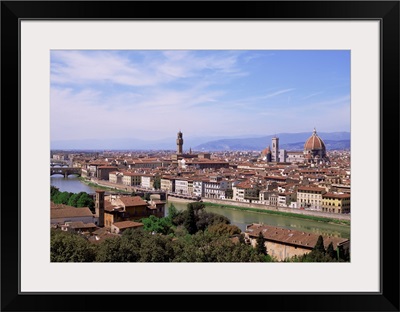 View of city from Piazzale Michelangelo, Florence, Tuscany, Italy