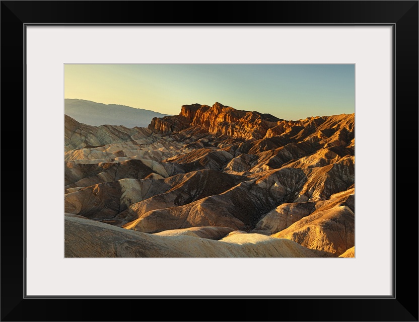 Zabriskie Point at sunrise, Death Valley National Park, California, United States of America, North America