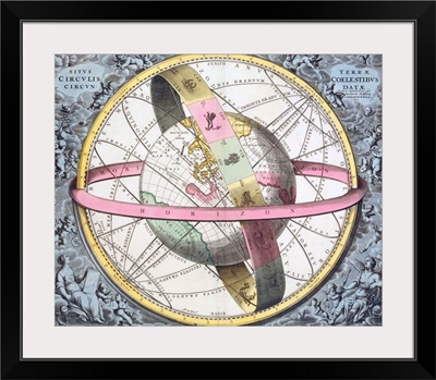 Earth's celestial circles, 1708 artwork