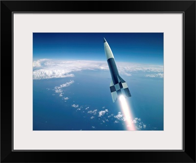 First V-2 rocket launch, artwork