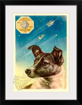 Laika the space dog postcard