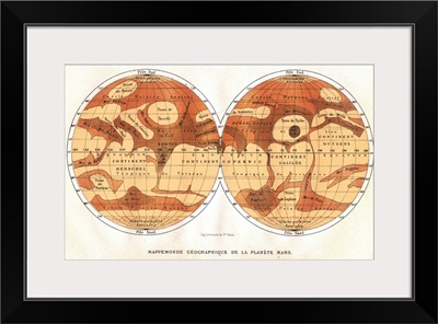 Mars map from 1881