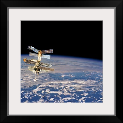 Mir Space Station From Space Shuttle