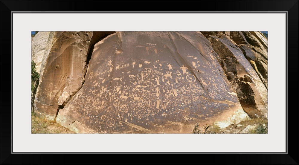 Newspaper Rock State Historic Monument is in eastern Utah, western United States. The Monument features a flat rock with o...