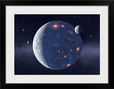 Planetary formation, computer artwork