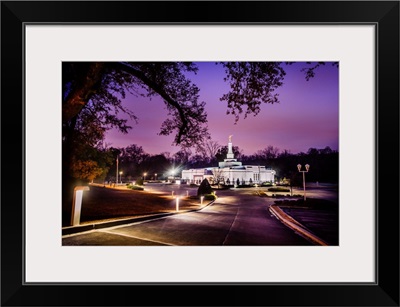 Baton Rouge Louisiana Temple, Purple Twilight Sky, Baton Rouge, Louisiana