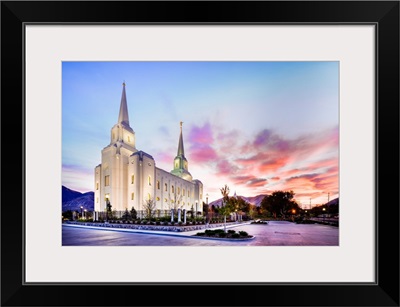 Brigham City Utah Temple, Pastel Sunrise, Brigham City, Utah